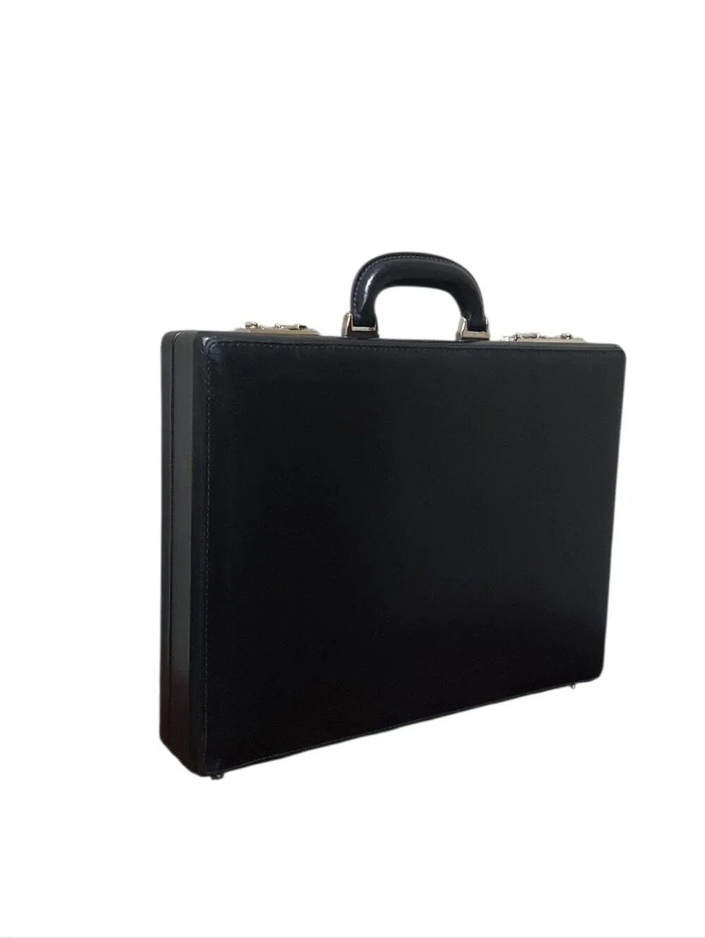 Cole Haan Black Leather Classic Hardshell Attache Briefcase Gently Loved